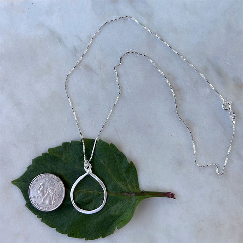 Fair trade sterling silver circle pendant