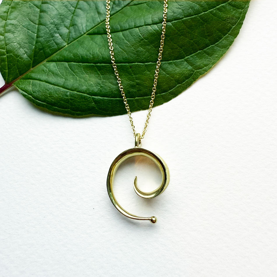Fair trade spiral necklace ethically handmade