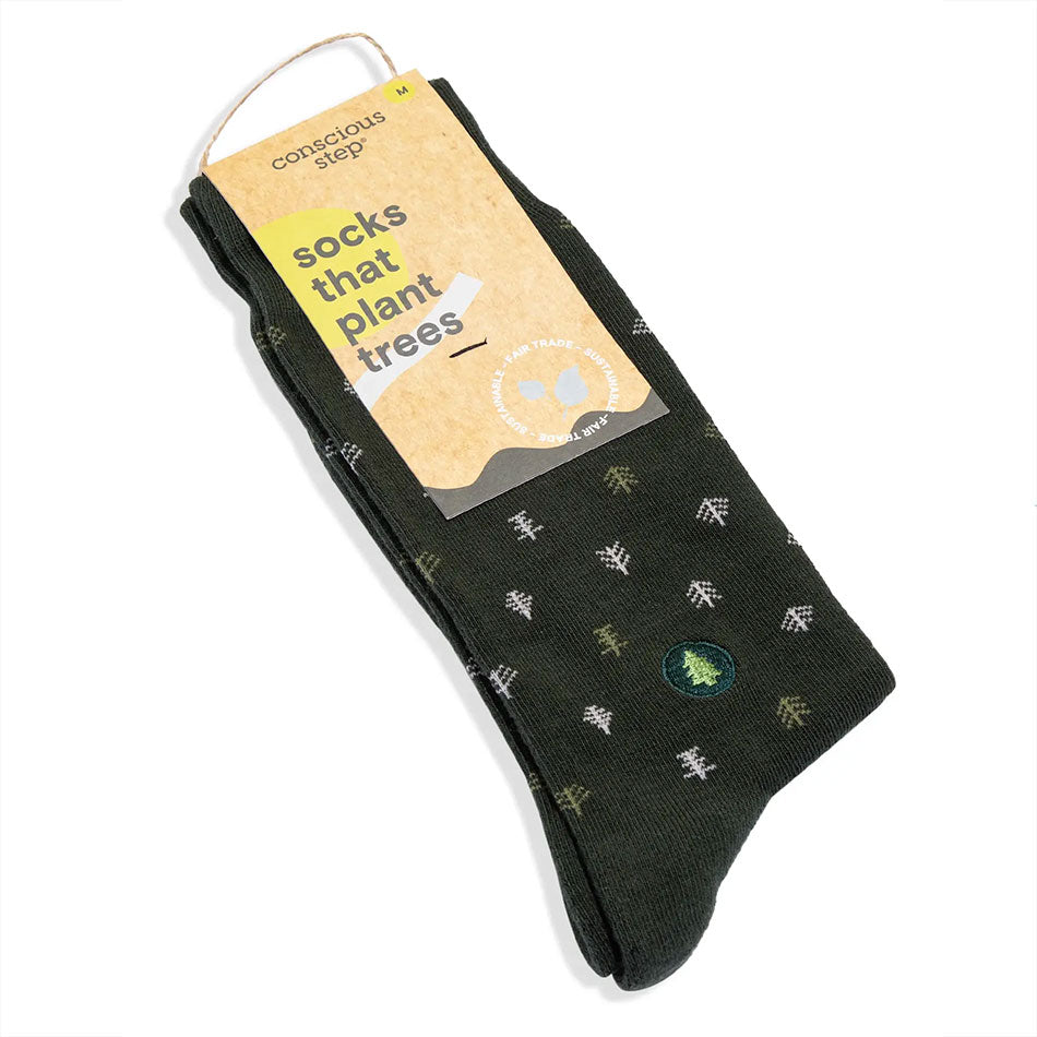 Socks That Plant Trees  (Dark green) - Organic Cotton, India