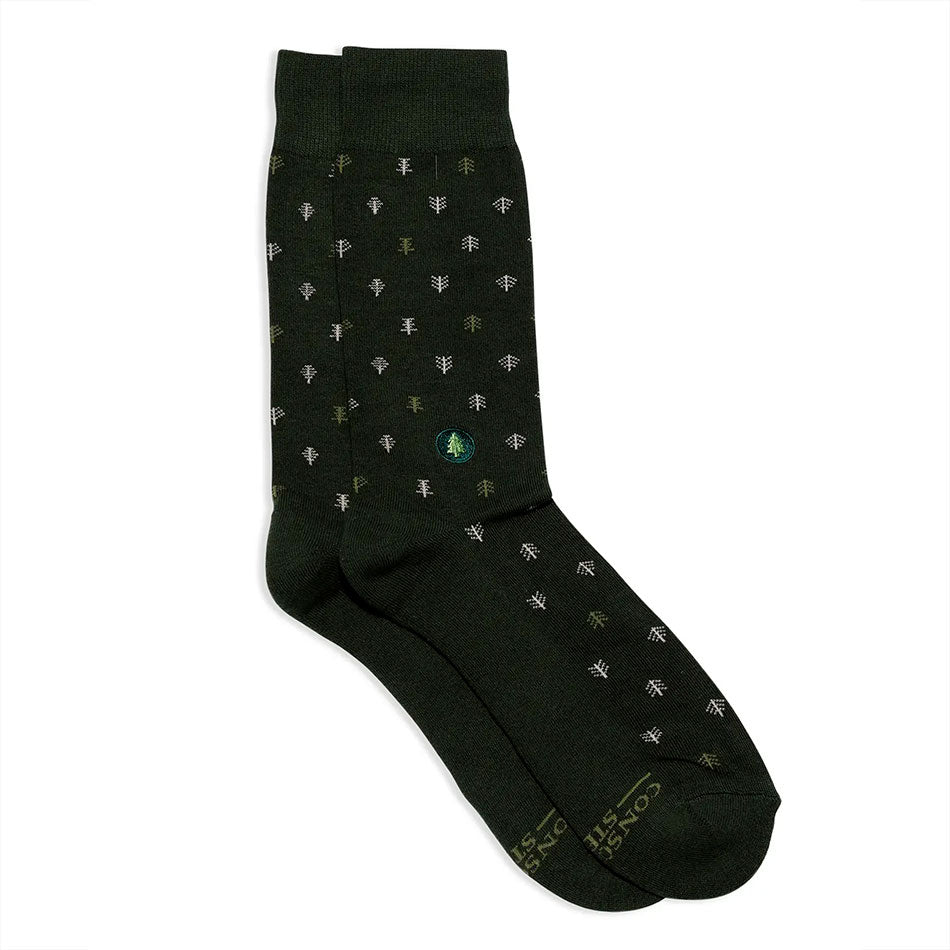 Socks That Plant Trees  (Dark green) - Organic Cotton, India