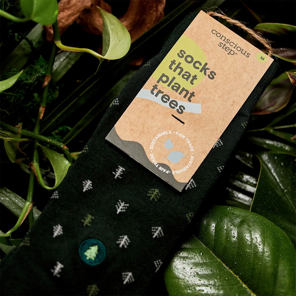Socks That Plant Trees  (Dark green) - Organic Cotton, India