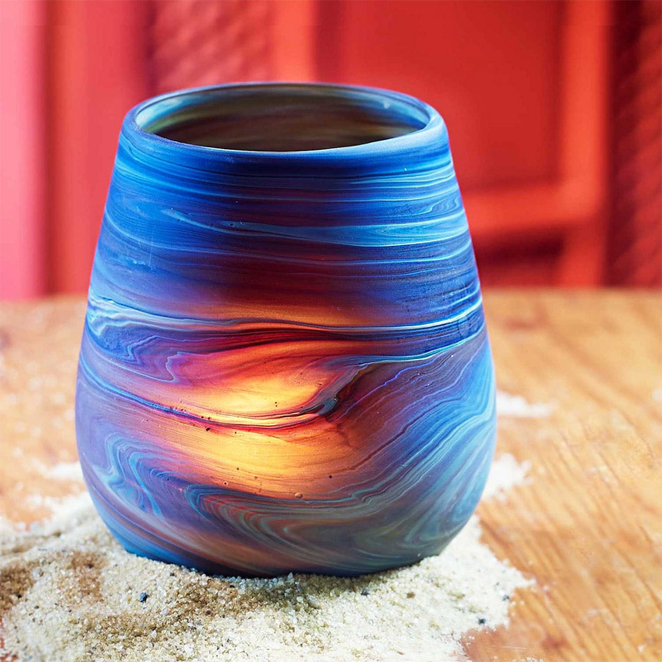 Fair trade candle holder handmade in West Bank