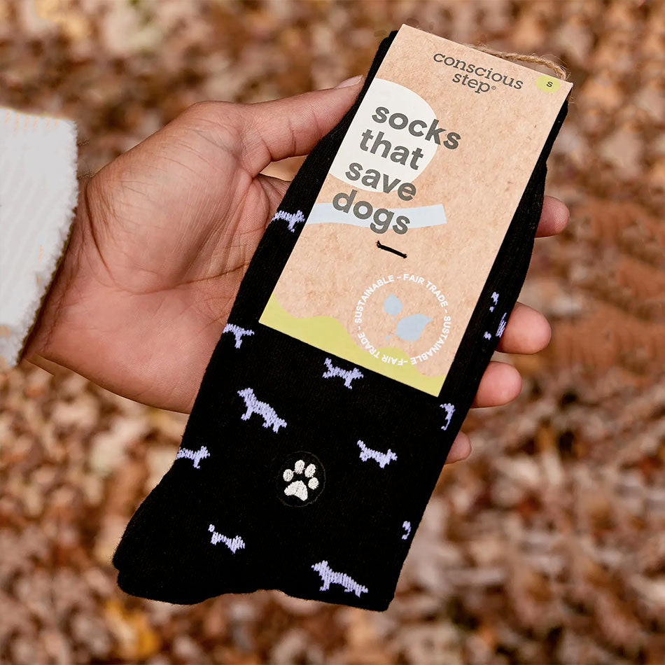 Organic cotton fair trade dog socks