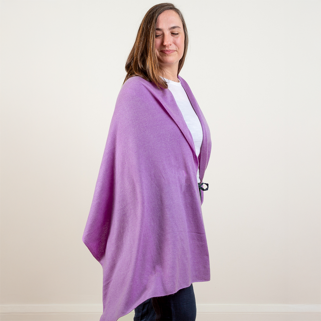 Cashmere wrap scarf lavender color