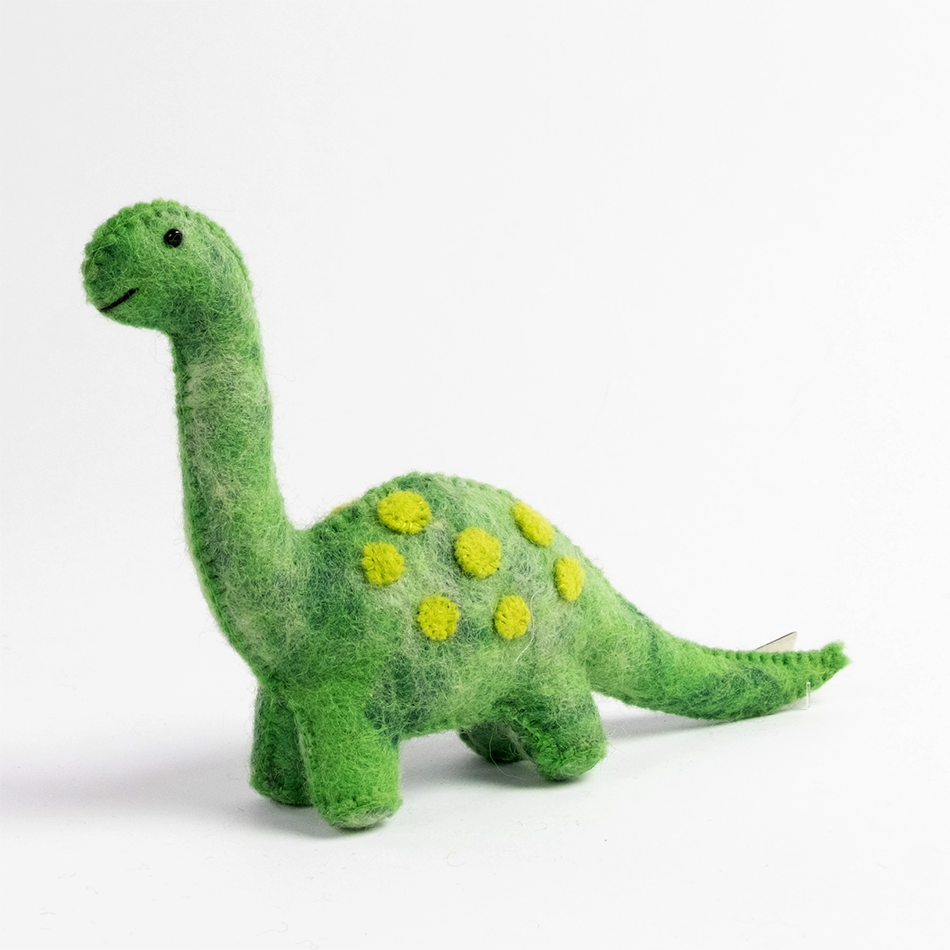 Green felt dinosaur