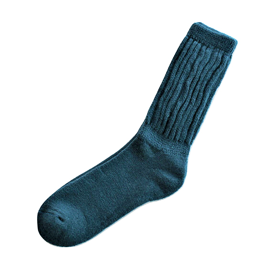 Alpaca socks teal color