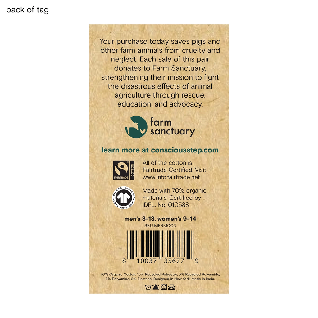 Tag for goat socks
