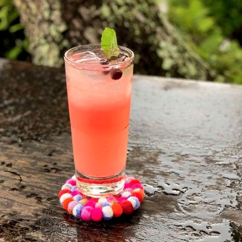 Rainbow Felt Coasters - Set of 4, Nepal