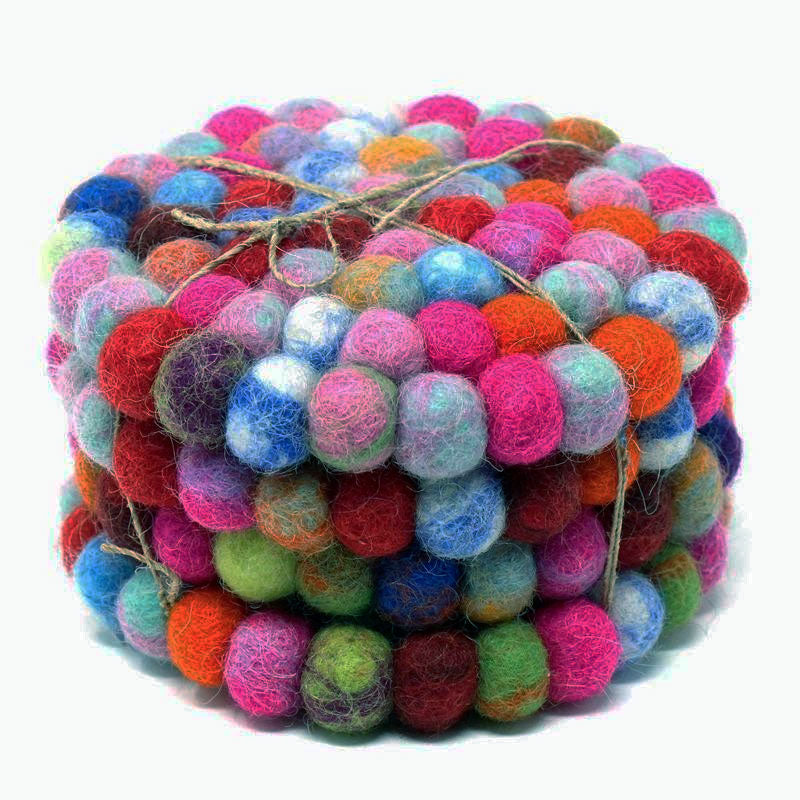 Fair trade felt coasters