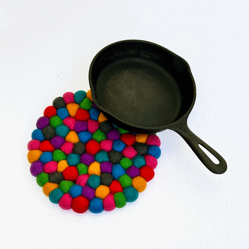 Fair trade felt trivet