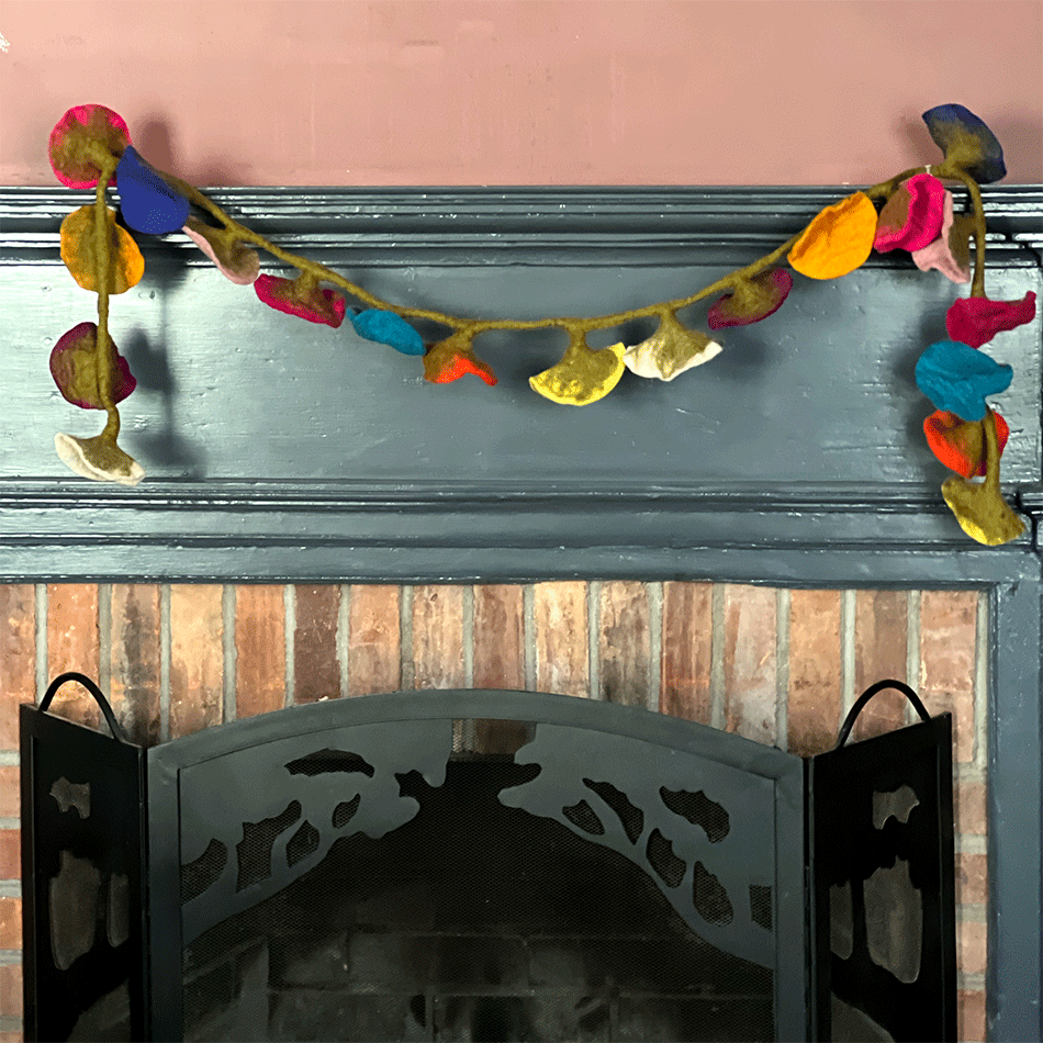 Fair trade felt flower garland