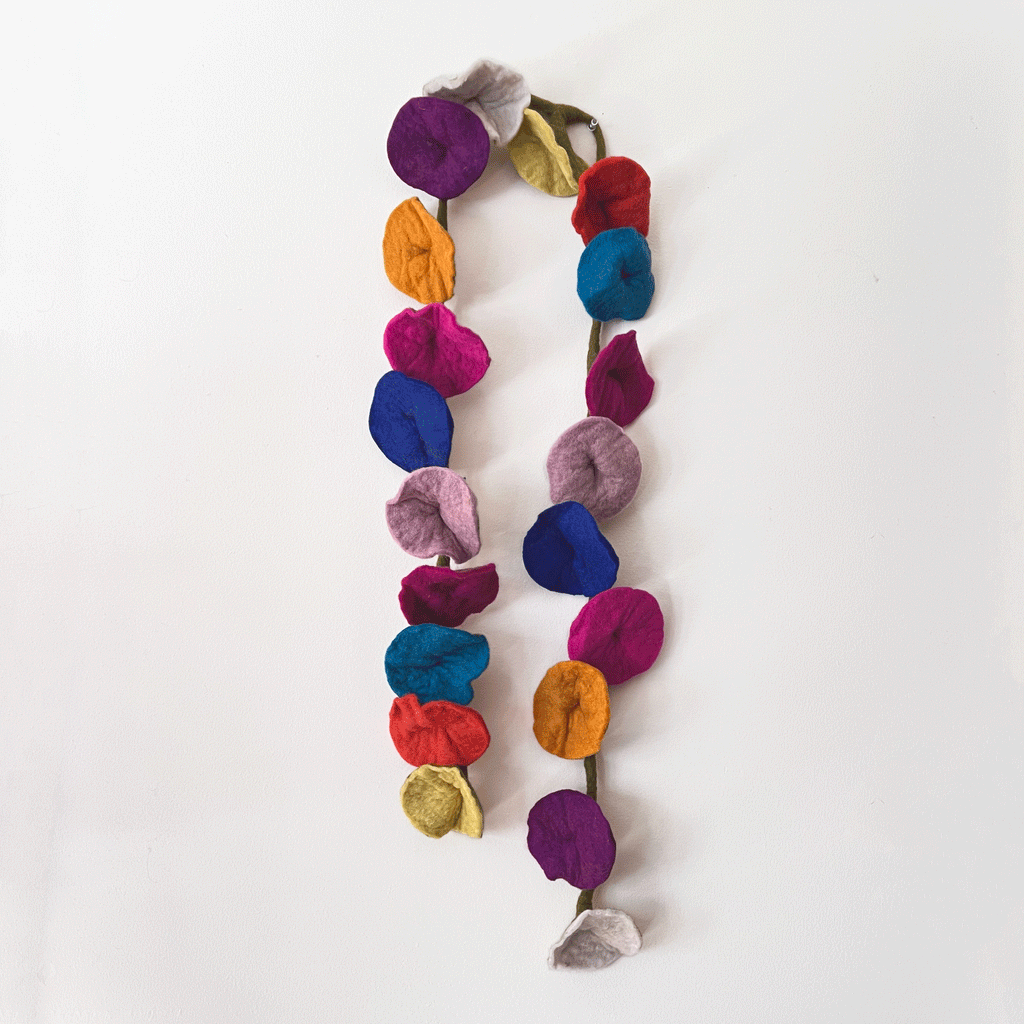 FAir trade felt flower garland
