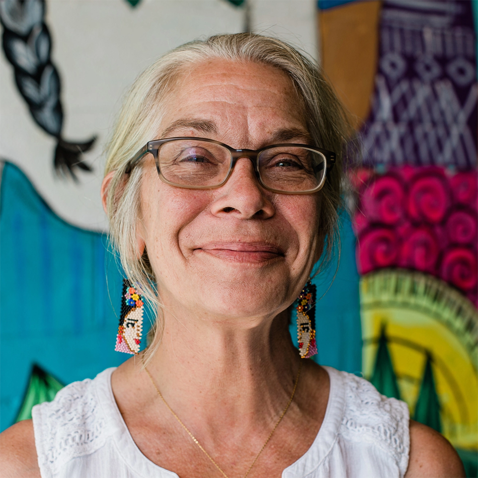 Fair trade beaded Frida Kahlo statement earrings.