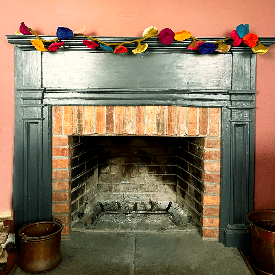 Fair trade felt flower garland