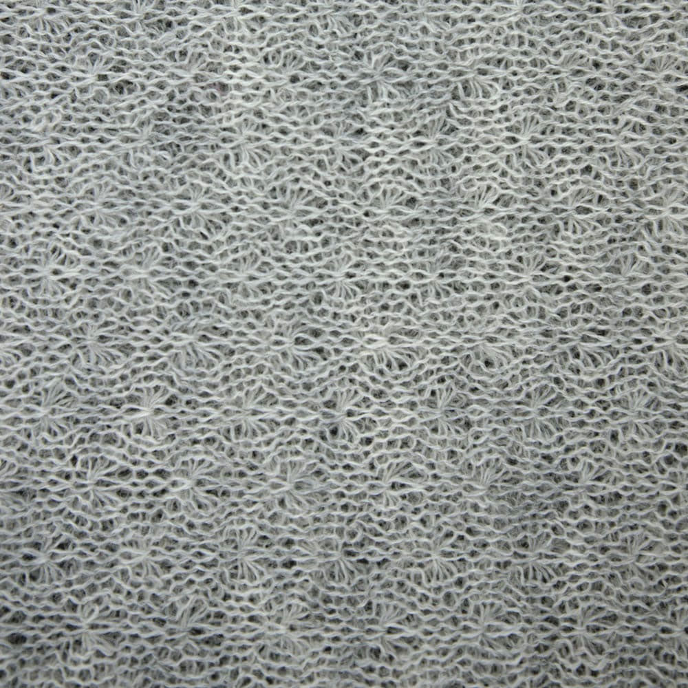 100% Baby Alpaca Loose-Knit Scarf - Gray, Peru