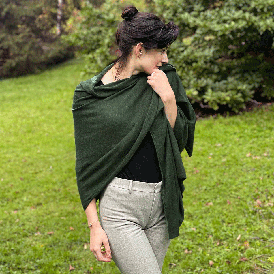 Fair trade cashmere scarf wrap