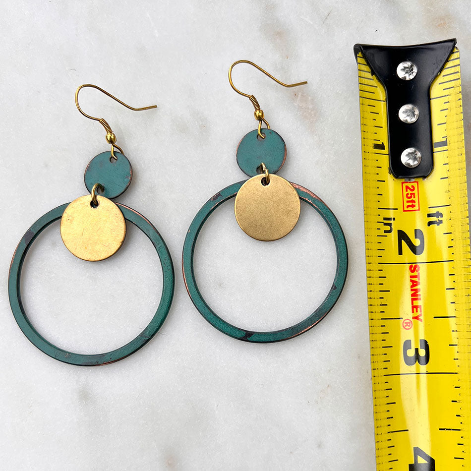 Ethically handmade hoop earrings handmade by artisans in India