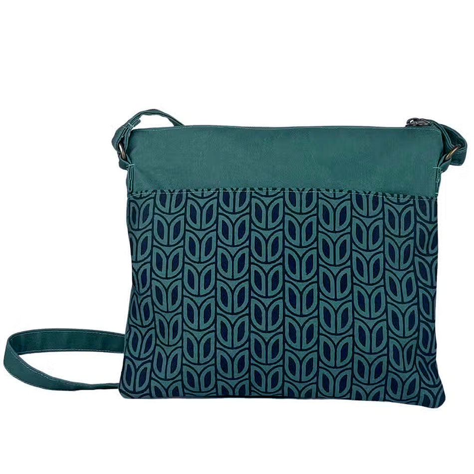 Fair trade recycled cotton crossbody bag