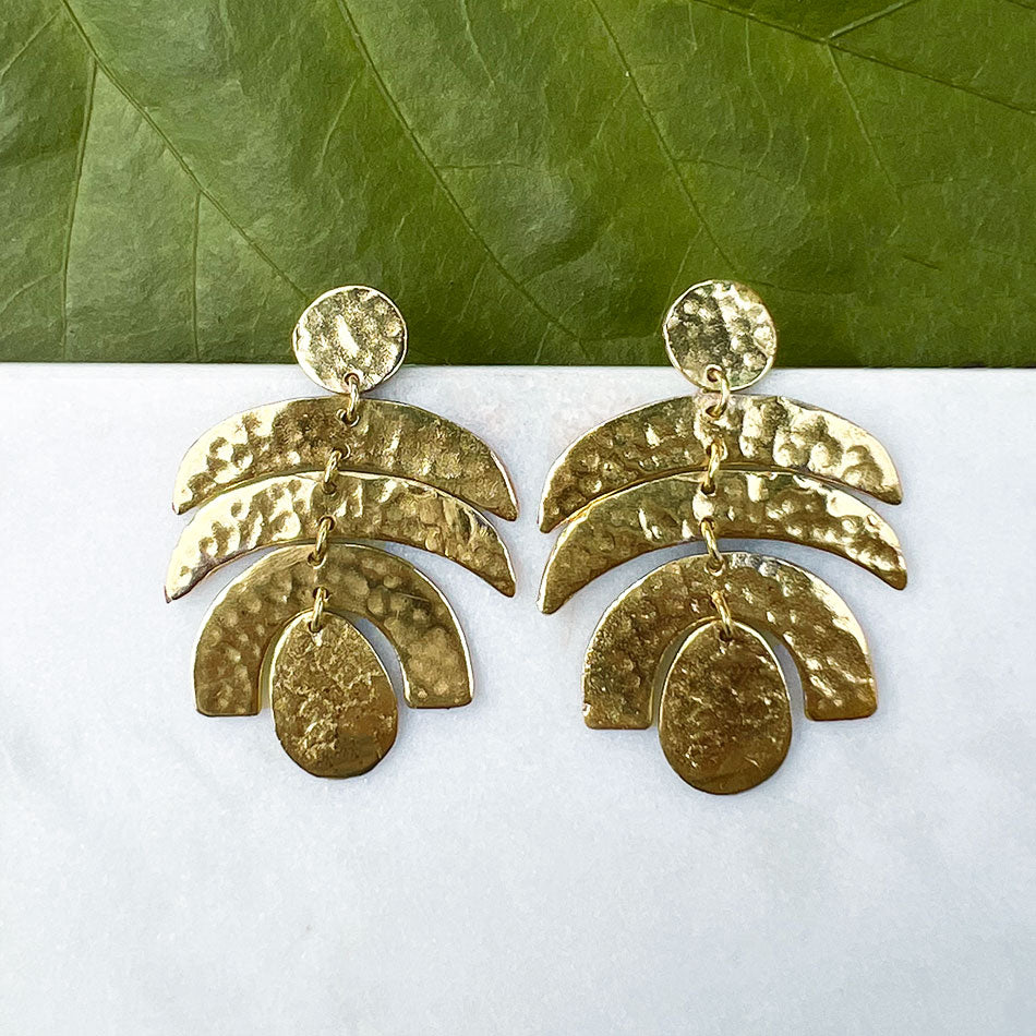 Fair Trade ethically made brass earrings India