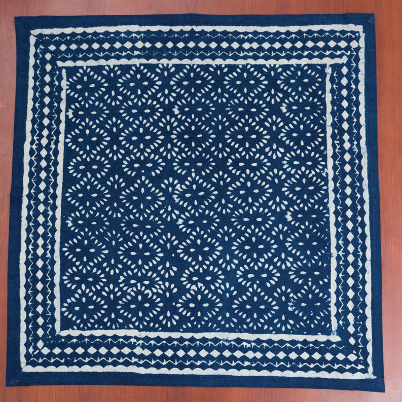 Fair trade blockprint napkins handmade by artisan in India