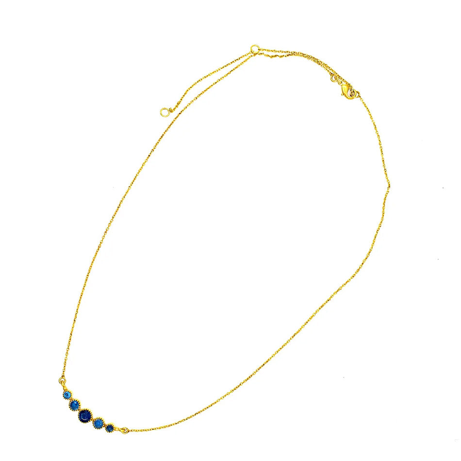 Fair trade kyanite necklace ethically  handmade by artisans in India.