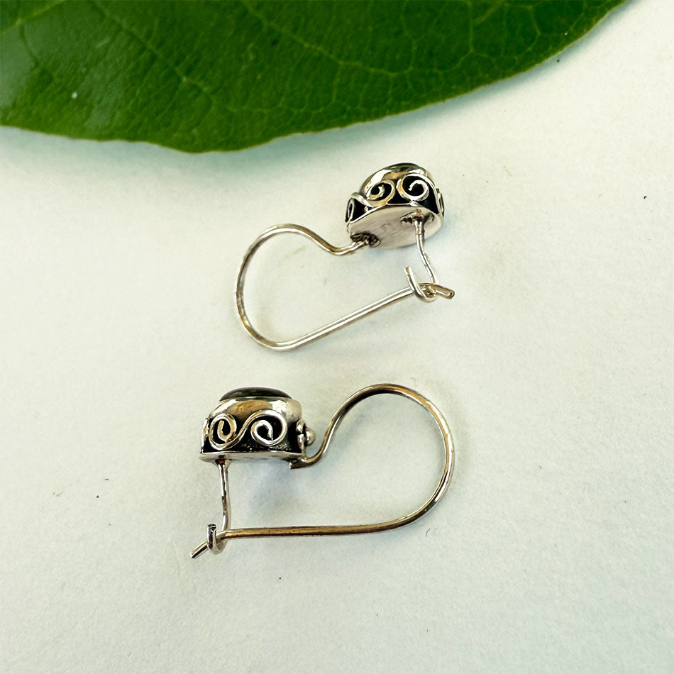 Fair trade sterling silver labradorite earrings