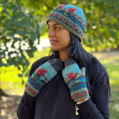 Fair trade wool hat hand knit