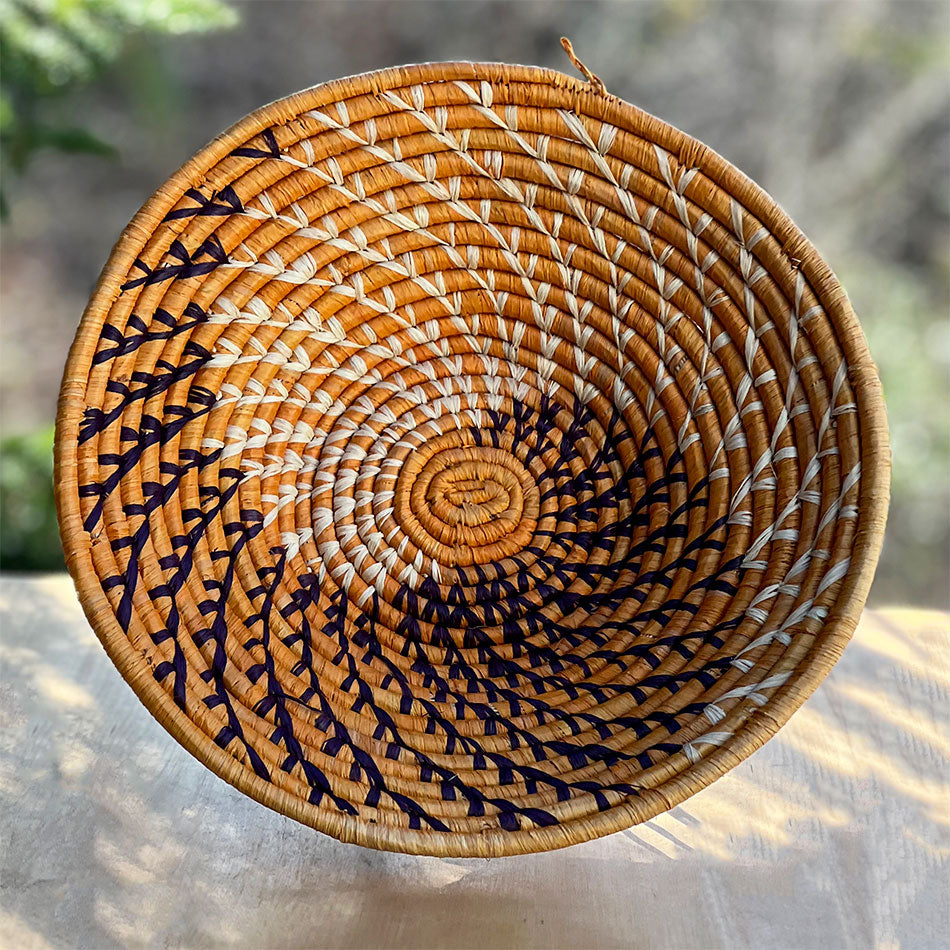 Sun Swirl Basket - Orange, Uganda