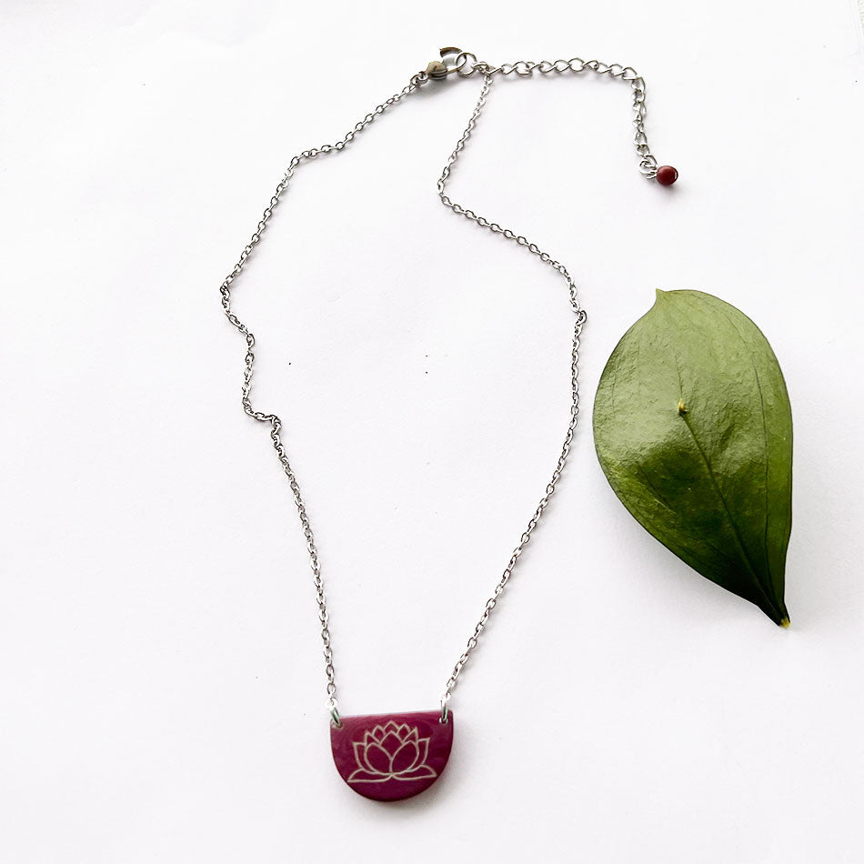 Let Hope Bloom Lotus Necklace, Ecuador