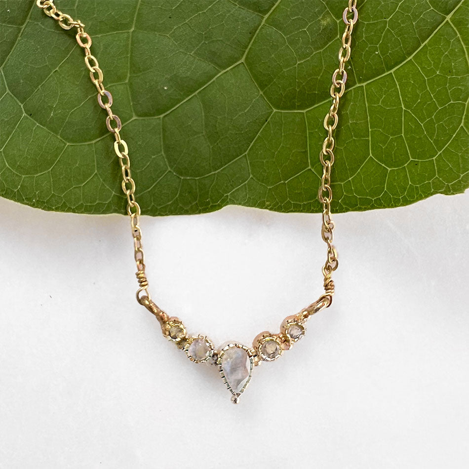 Fair trade moonstone minimalist necklace