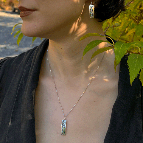 Sterling silver fair trade abalone necklace