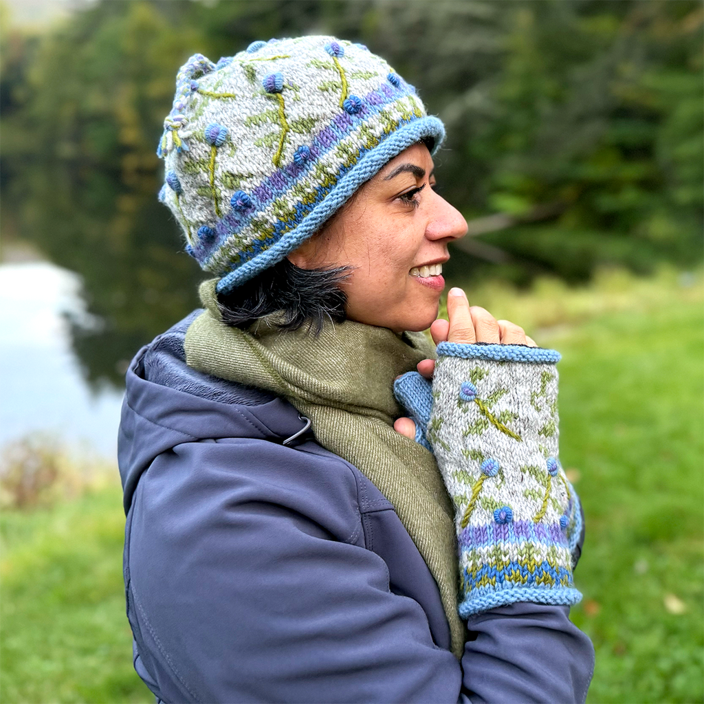 Exquisite Embroidered Wool Hat - Natural, Nepal