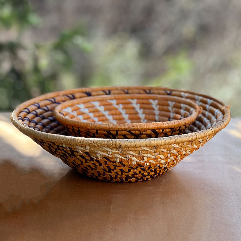 Sun Swirl Basket - Orange, Uganda