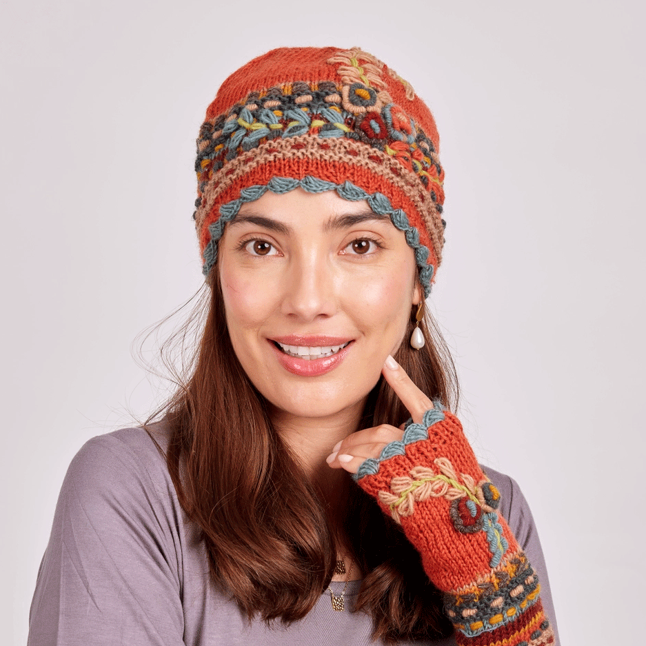 Embroidered wool hat sales