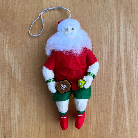 Pickleball santa ornament