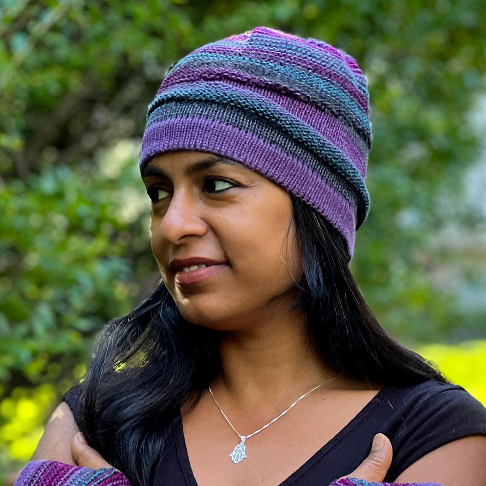Luxurious Alpaca Hat - Plum, Peru