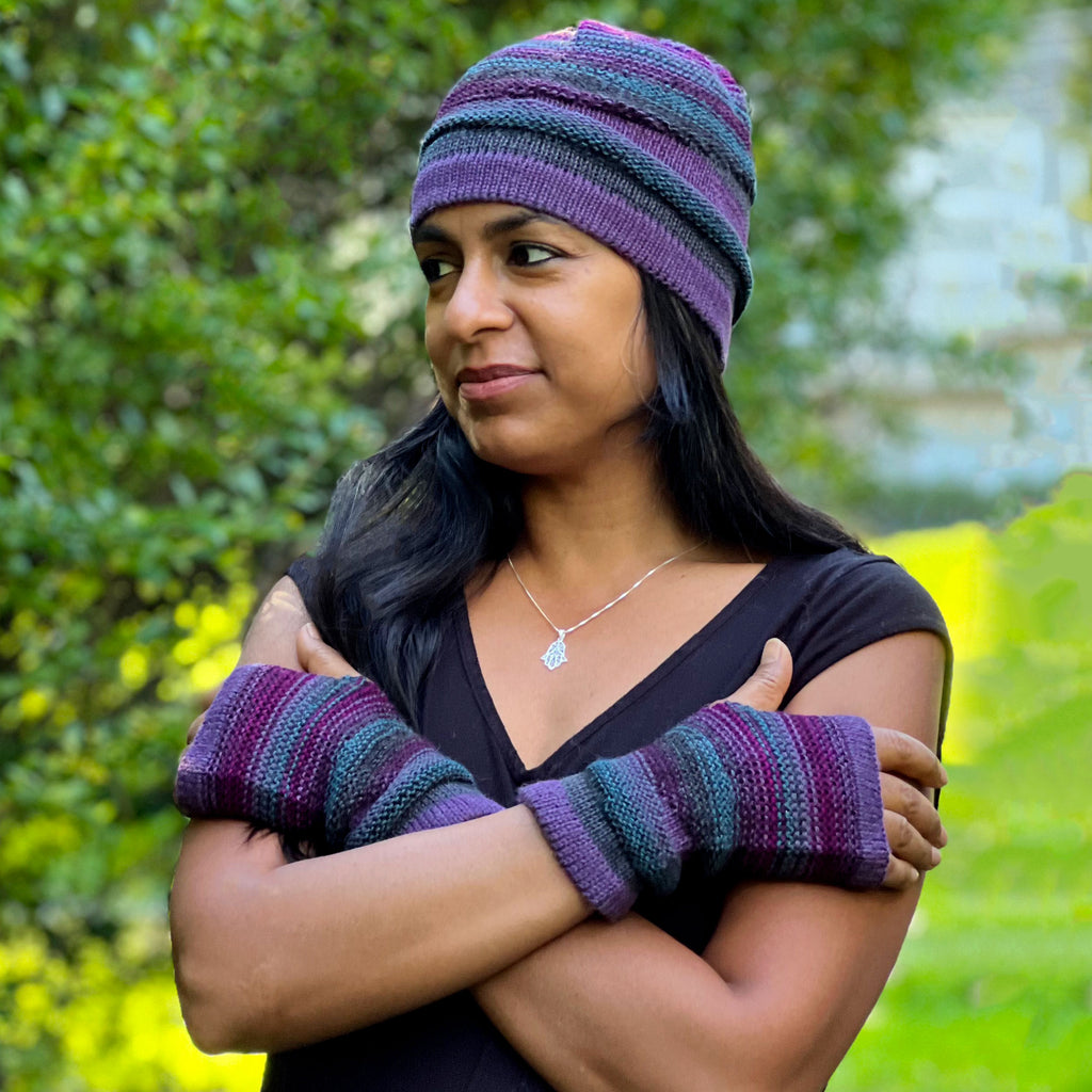 Luxurious Alpaca Hat - Plum, Peru