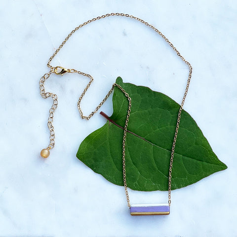 Fair trade bar necklace handmade by artisans in Vietnam