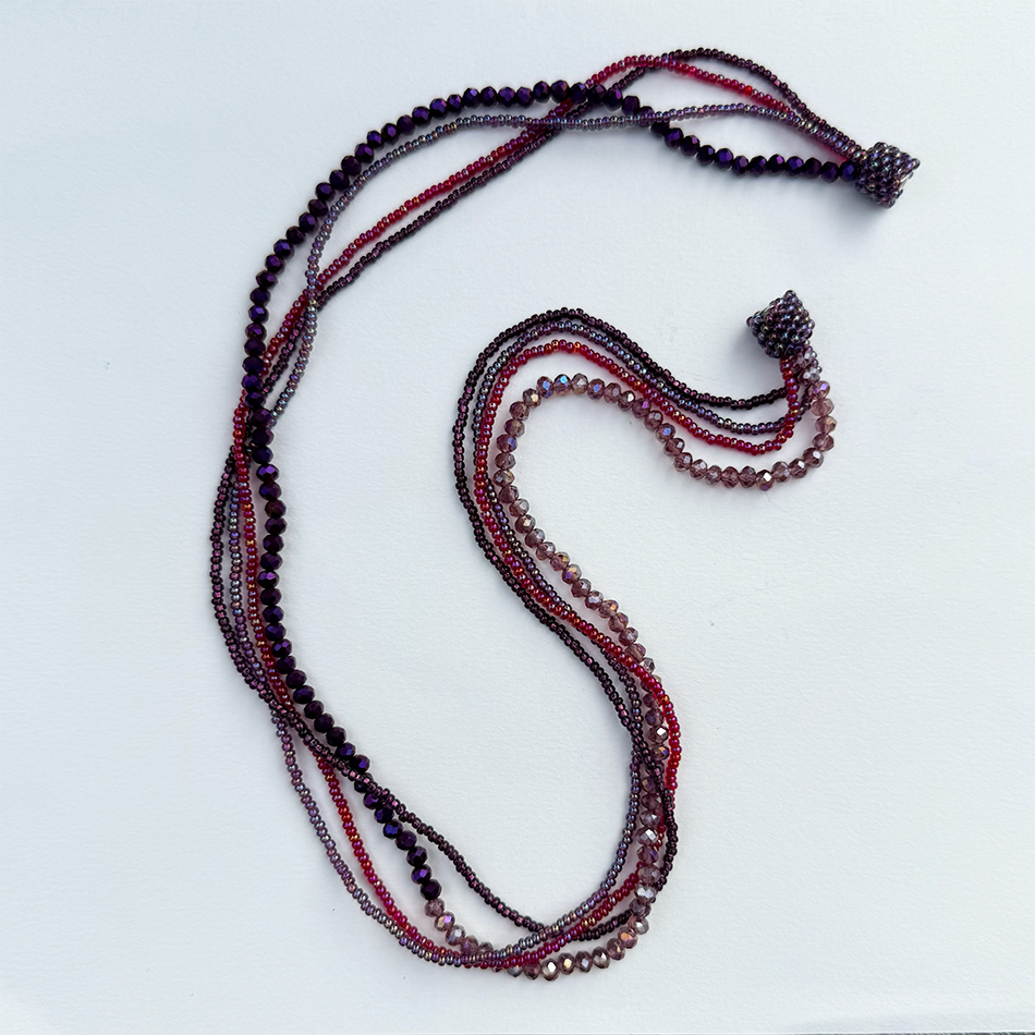 Shine On Wrap Bracelet/Necklace - Purple, Guatemala