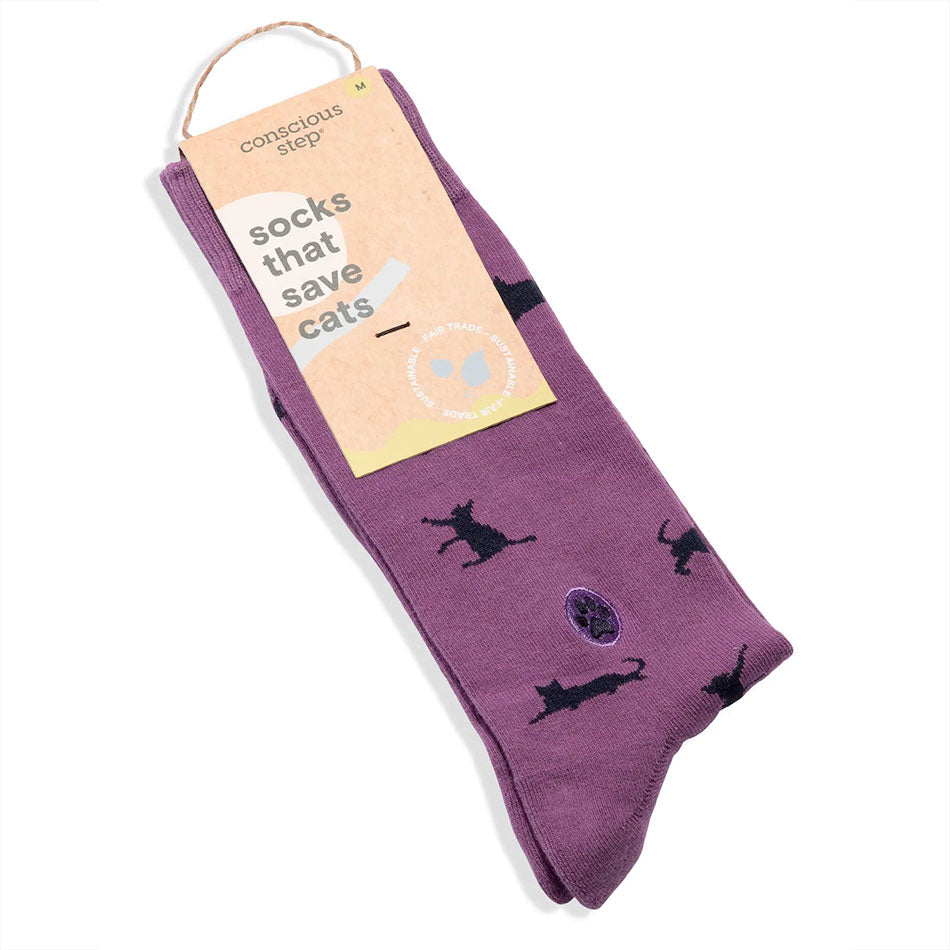 Fair trade organic cotton cat socks