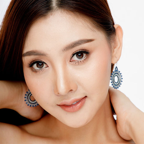 Fair trade bead earrings handmade by women in Thailand