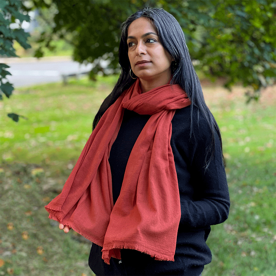 Coral cashmere scarf 2025