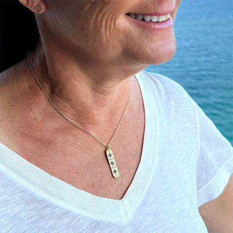 Fair trade sapphire necklace