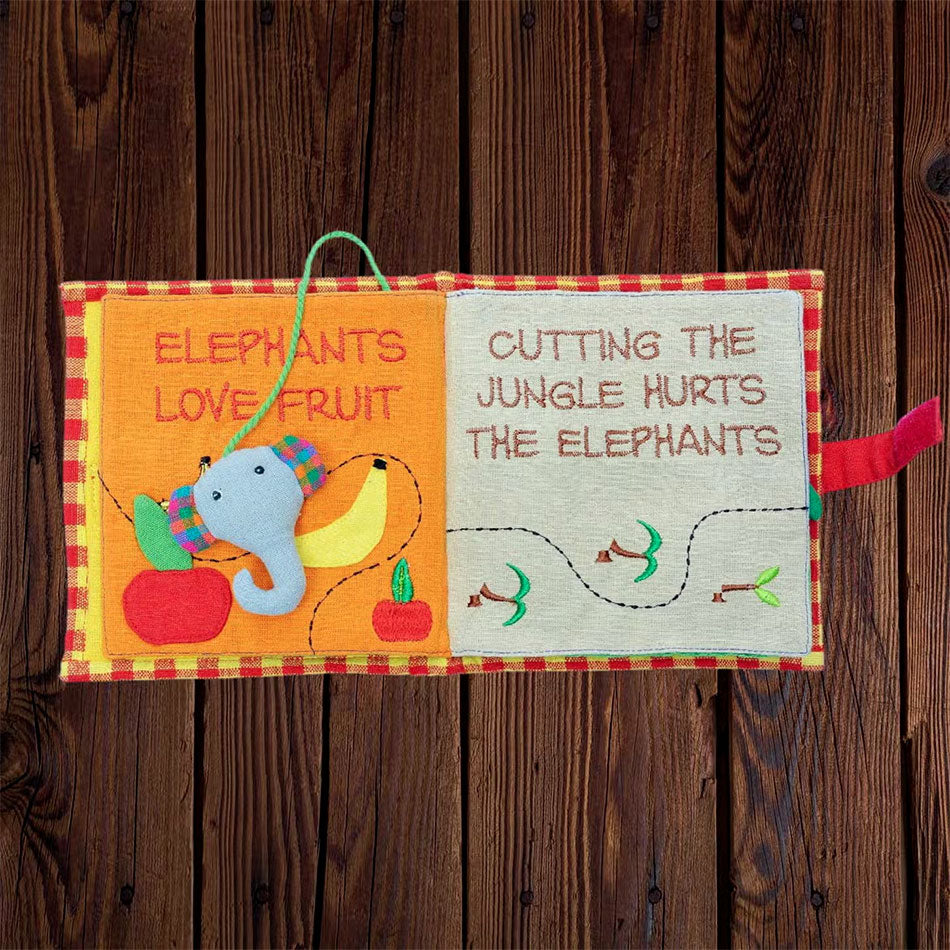 Fair Trade children's fabric book handmade by artisans