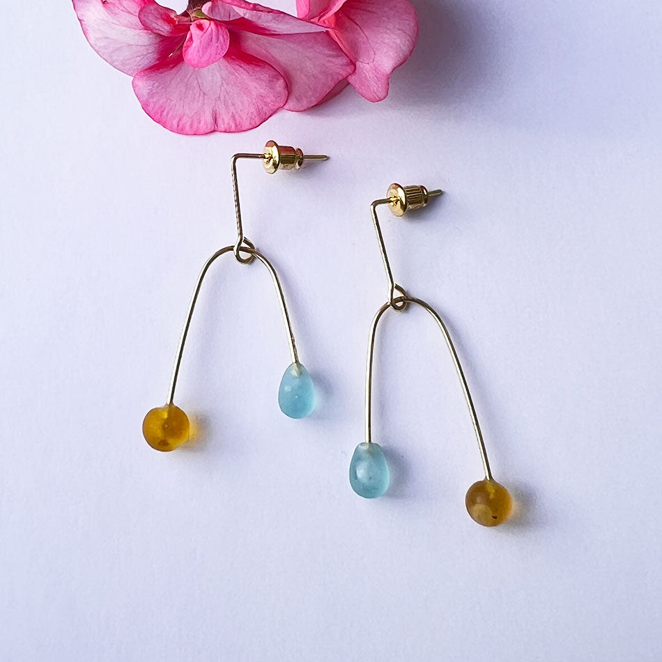 Sea glass fair trade earrings