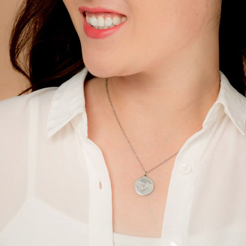 Fair trade ocean necklace handmade by survivors of human trafficking