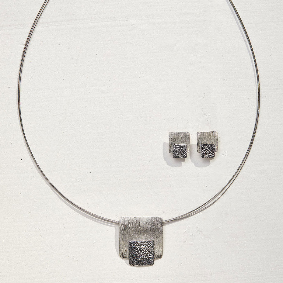 Fair And Square Necklace - Sterling Silver, Peru