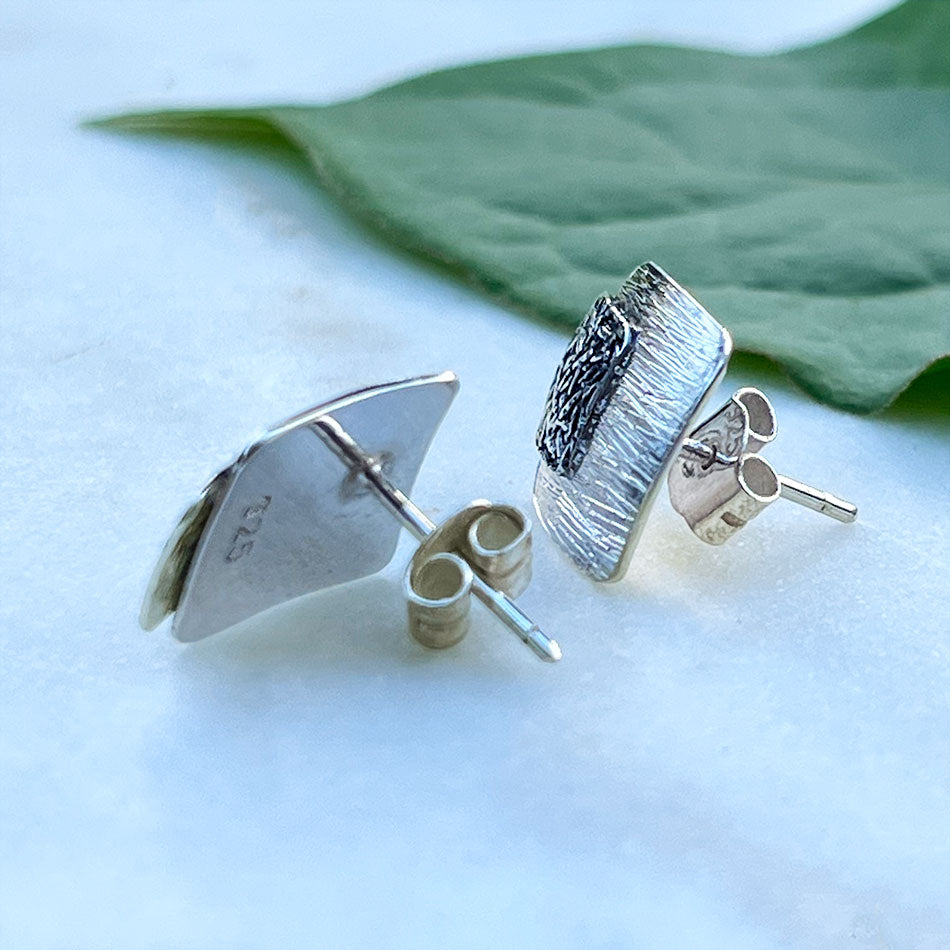 Fair And Square Studs - Sterling Silver, Peru