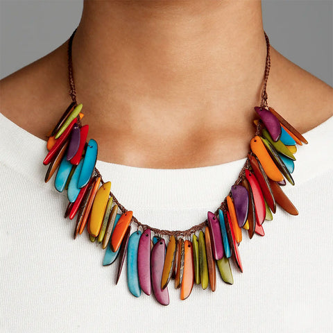 Fair trade tagua necklace