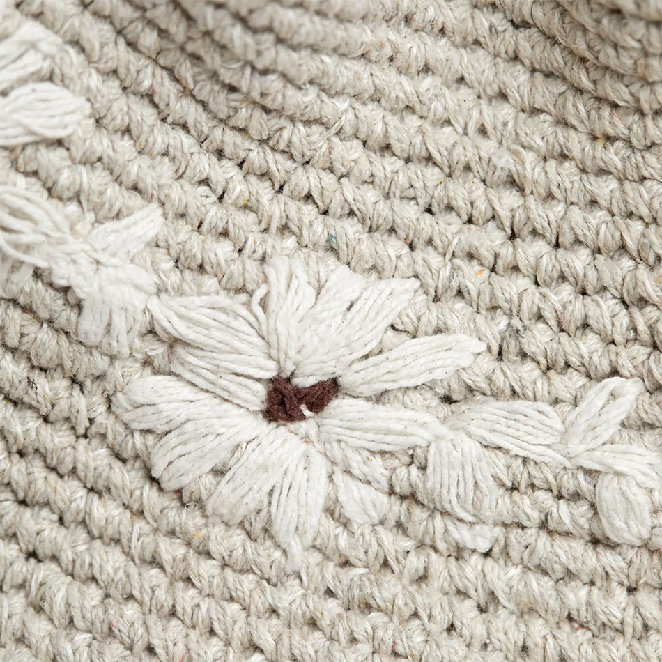 Cotton crocheted sun hat handmade by artisans in Nepal.